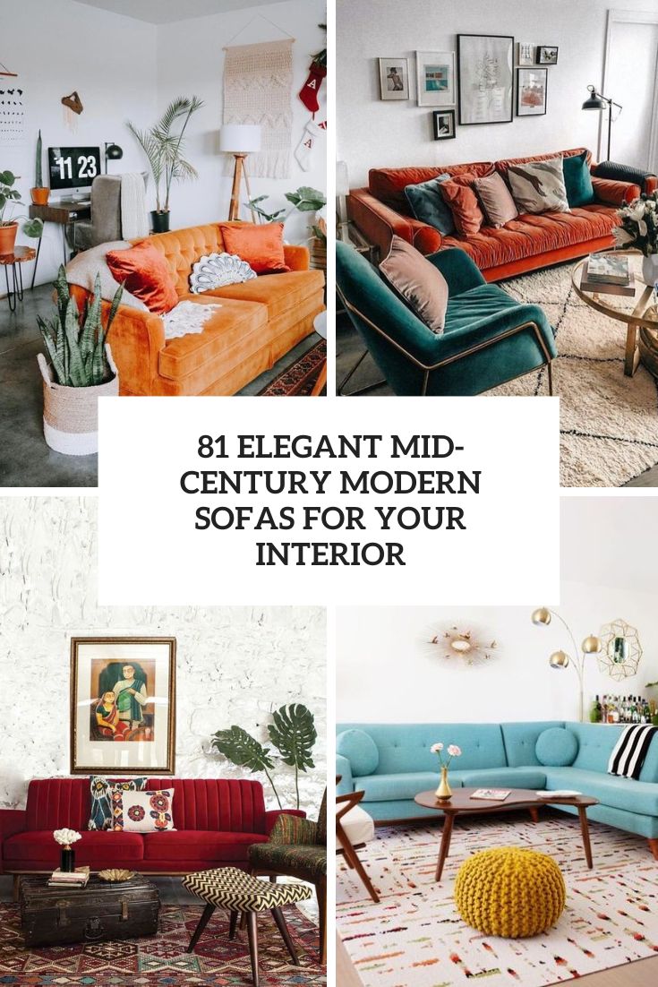 81 Elegant Mid-Century Modern Sofas For Your Interior