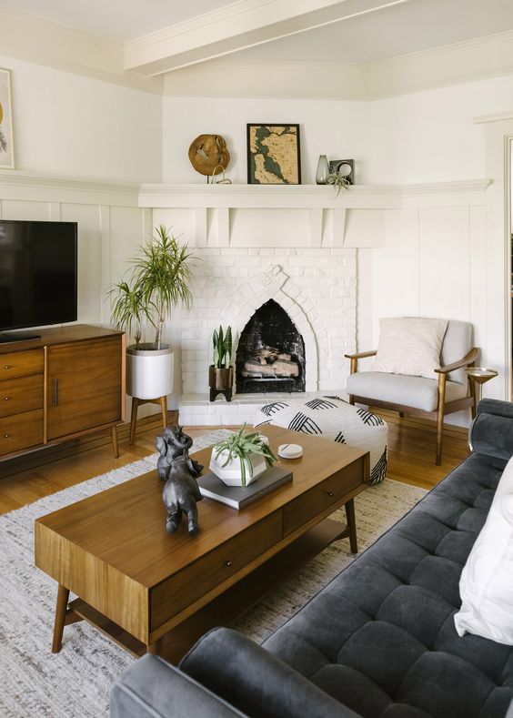 a light-stained coffee table with two drawers and an open storage compartment is a gorgeous idea to rock