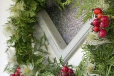 a stylish frame christmas wreath