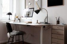a simple home office with a practical IKEA desk