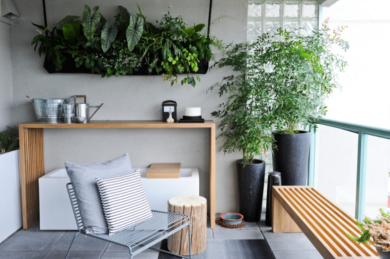 Potted plants and living walls would look awesome on any balcony. They are the best way to make living in a city similar to living in suburban area. (Gaile Guevara)