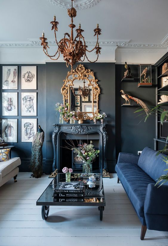 27 Cool Gothic Living Room Designs - DigsDigs