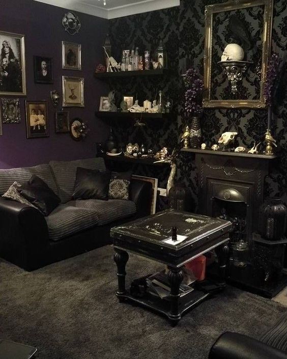 27 Cool Gothic Living Room Designs - DigsDigs