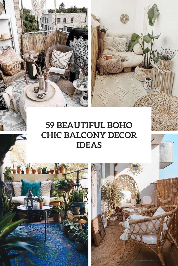 59 Beautiful Boho Chic Balcony Decor Ideas