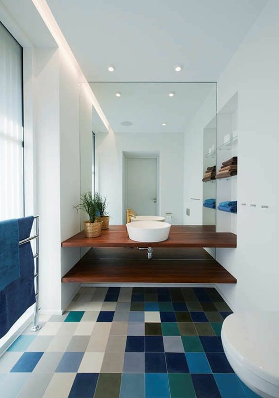 47 Multicolor Tile Bathroom Decor Ideas DigsDigs