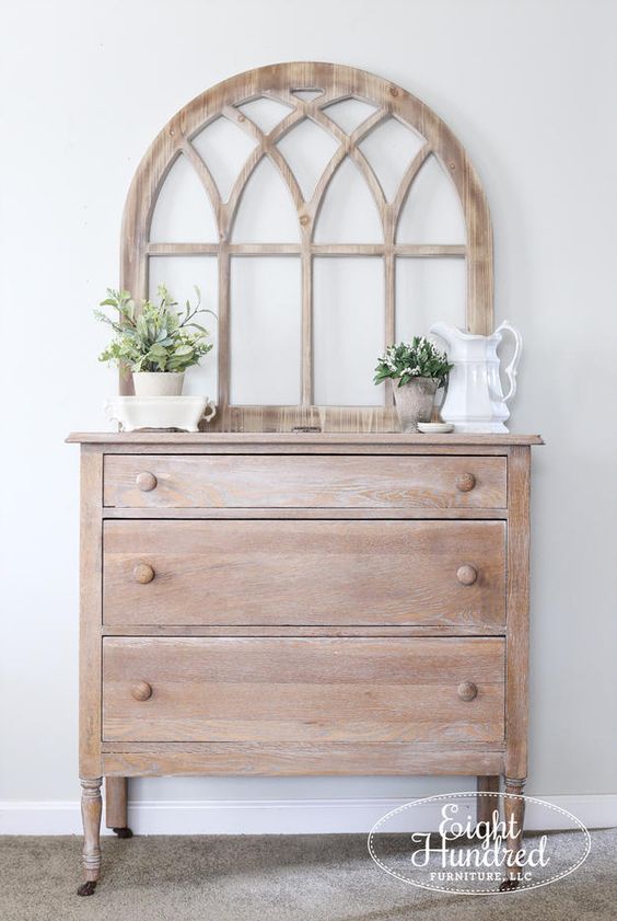 a whitewashed sideboard with a screen is a lovely idea for a coastal or beach cottage or for just a hsbaby chic space