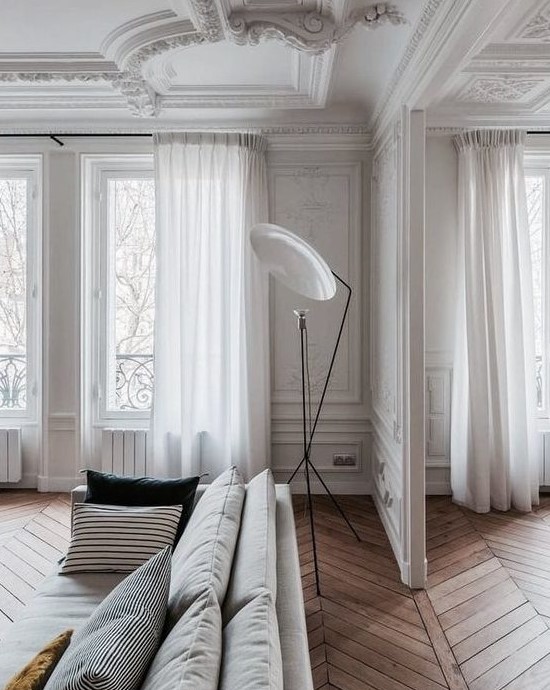 68 Beautiful All-White Living Room Designs - DigsDigs