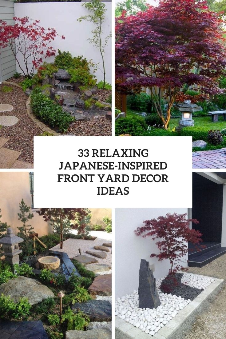 relaxing japanese inspired front yard decor ideas cover