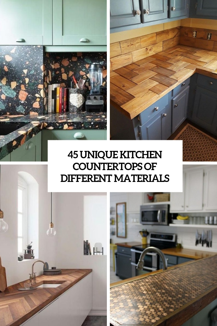 45 Unique Kitchen Countertops Of Different Materials DigsDigs