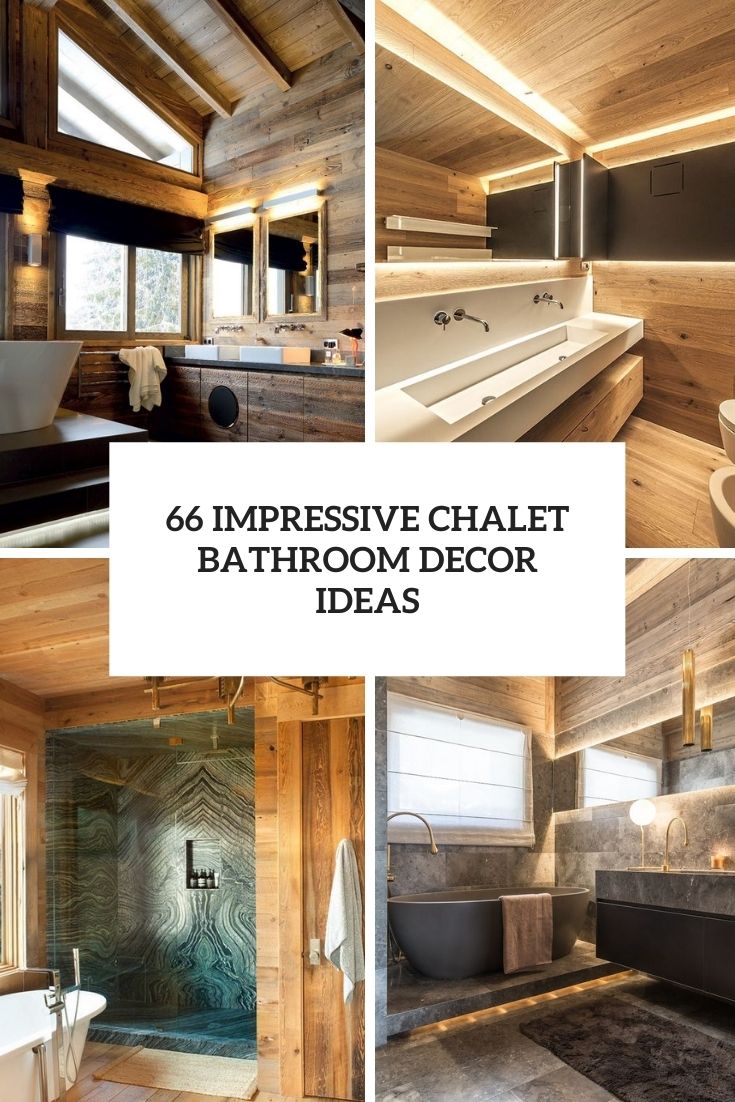 66 Impressive Chalet Bathroom Décor Ideas