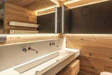 a cozy minimalist bathroom design