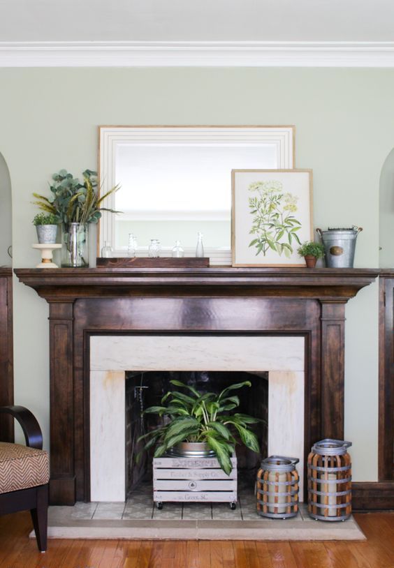 60 Awesome Summer Mantel Décor Ideas - DigsDigs