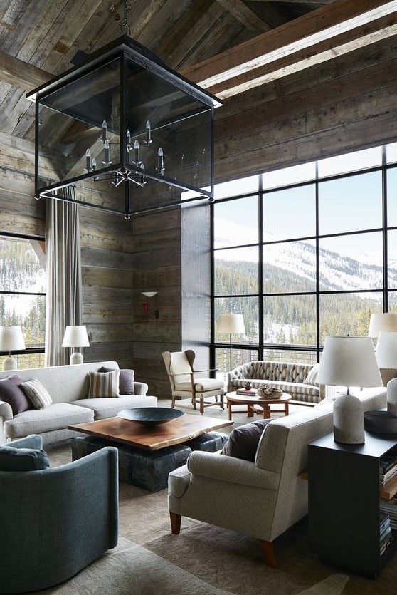 69 Natural Chalet Living Room Designs - DigsDigs