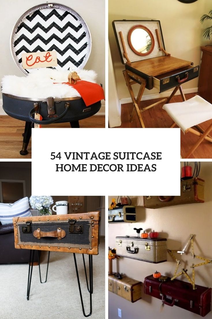 54 Vintage Suitcase Home Decor Ideas