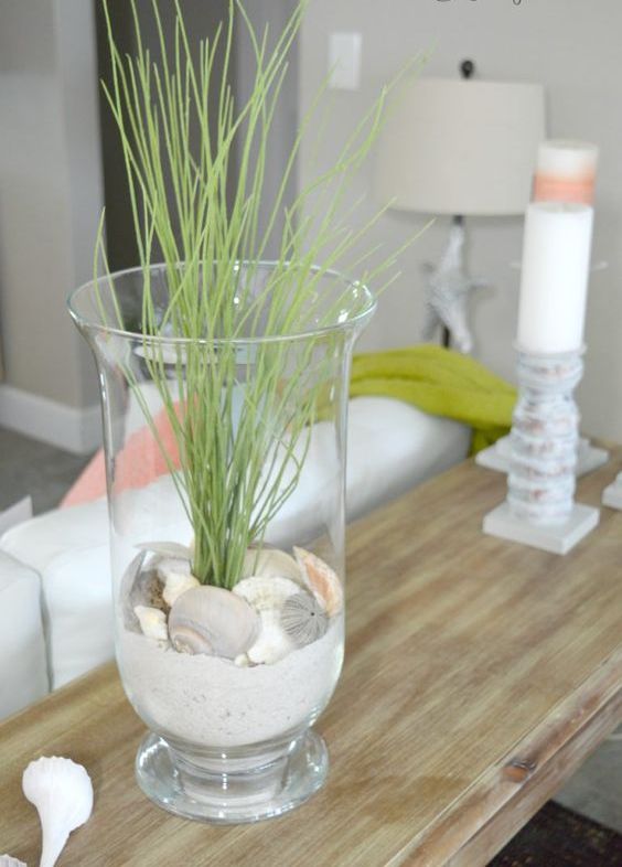 How To Add Sea Shells T0 Baskets for Easy Summer Decor - South House Designs