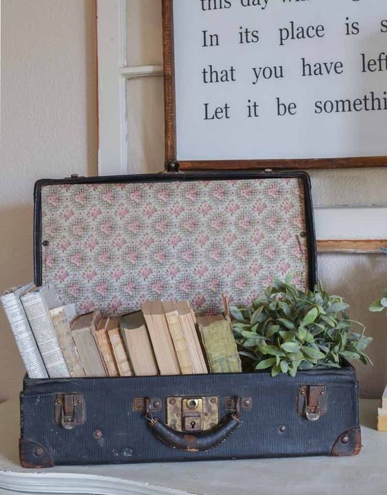 Vintage Suitcase Trunk Train Case Leather Suitcases Retro Antique