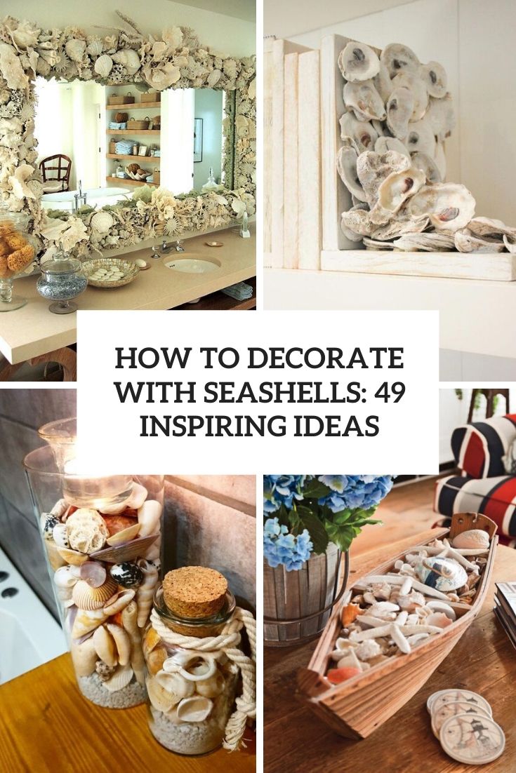 Home Decor with sea shell used to your house furniture and design for home  decoration items