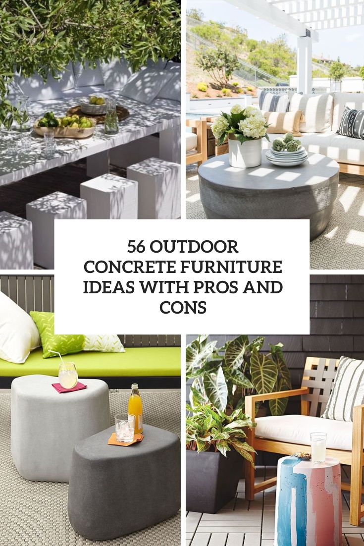 outdoor concrete furniture ideas with pros and cons cover