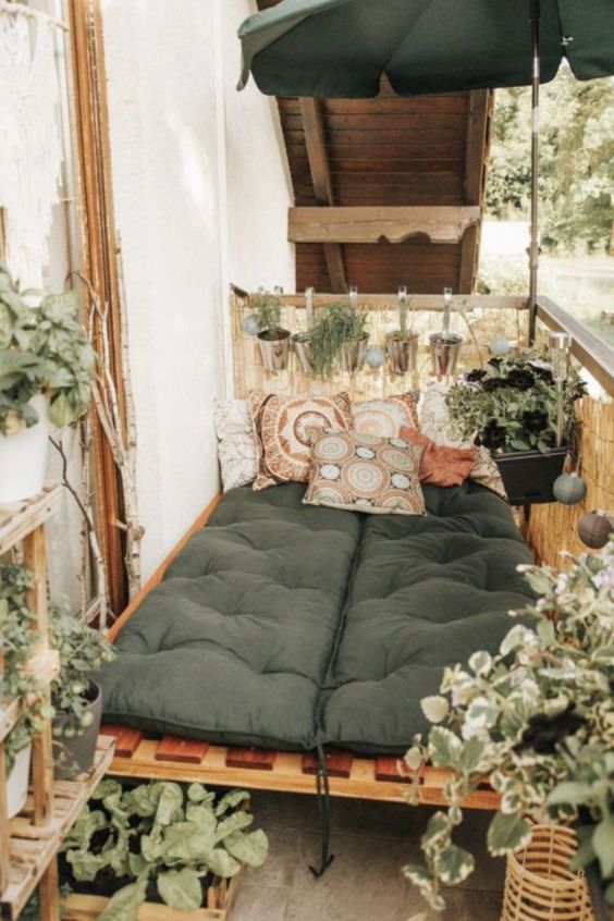 a lovely balcony daybed to sleep on