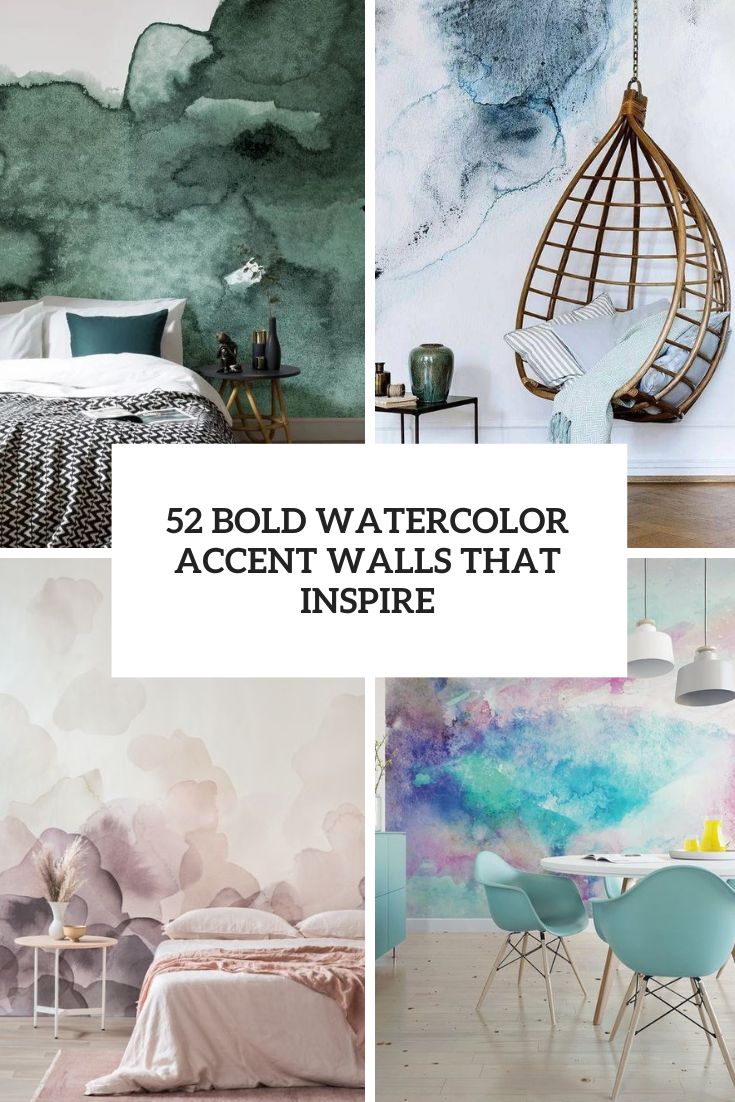 52 Bold Watercolor Accent Walls That Inspire