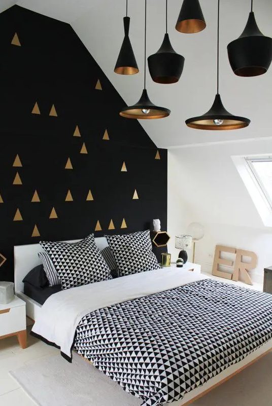 57 Stylish Geometric Accent Wall Ideas DigsDigs