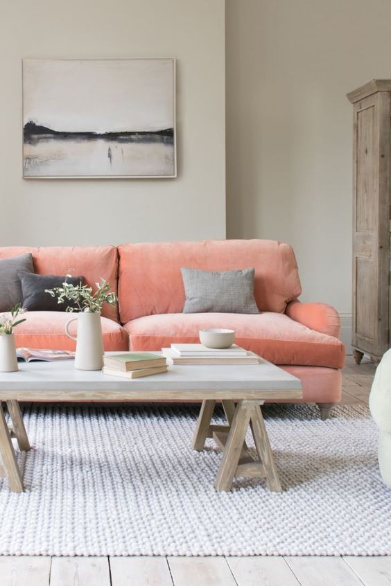 45 Grey And Coral Home D cor Ideas DigsDigs