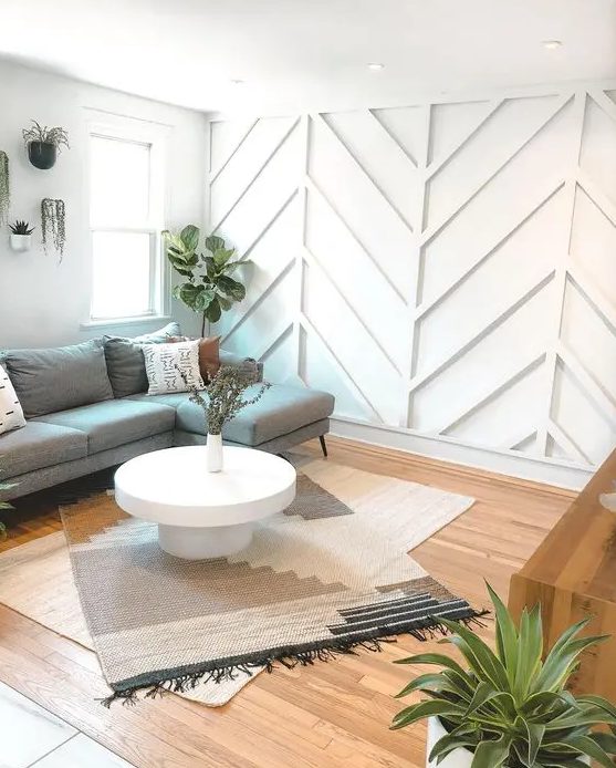 57 Stylish Geometric Accent Wall Ideas - DigsDigs