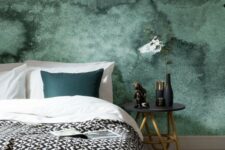 smokey emerald tones add texture and look elegant with gilded accents