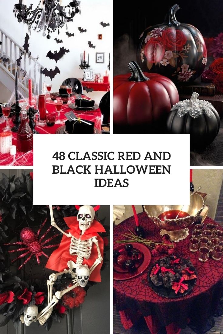 48 Classic Red And Black Halloween Ideas