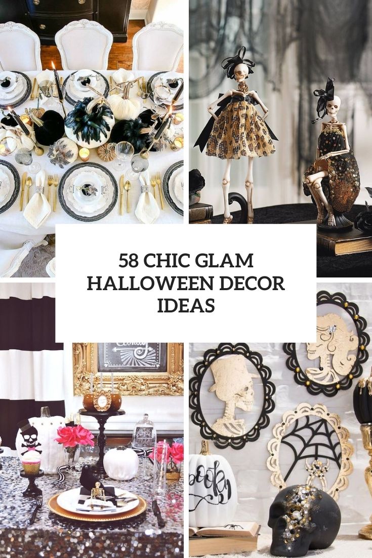 chic glam halloween decor ideas cover