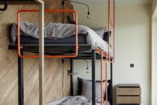 a stylish industrial bunk bed design