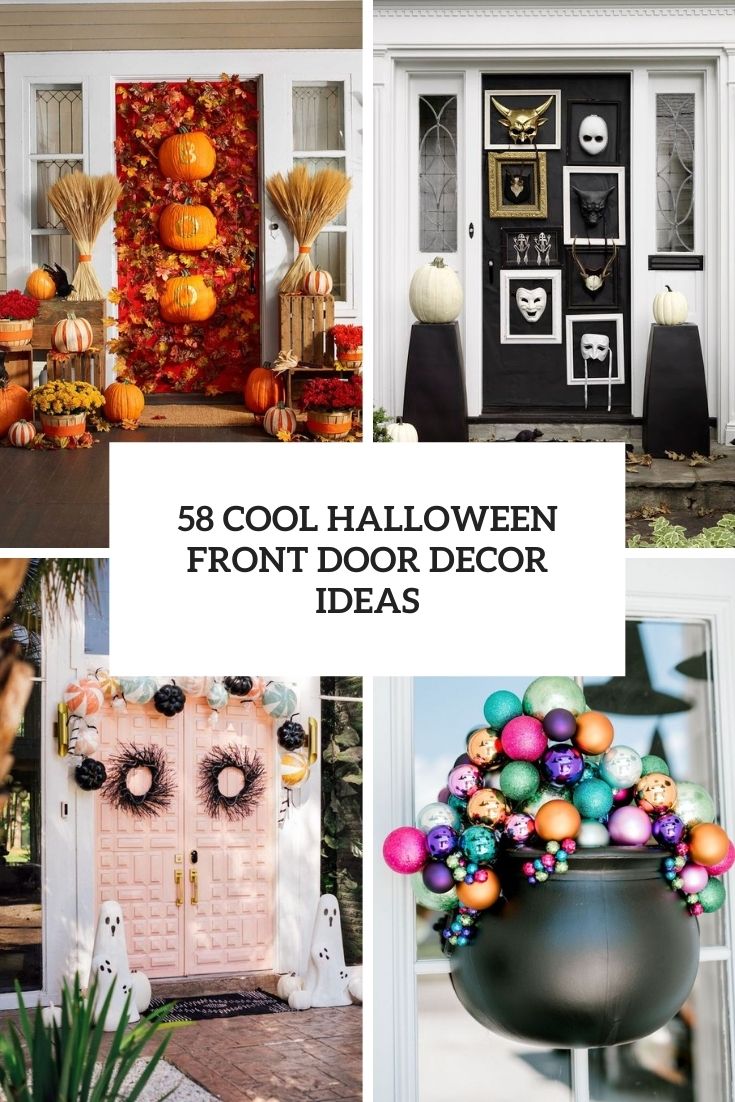 cool halloween ffront door decor ideas cover