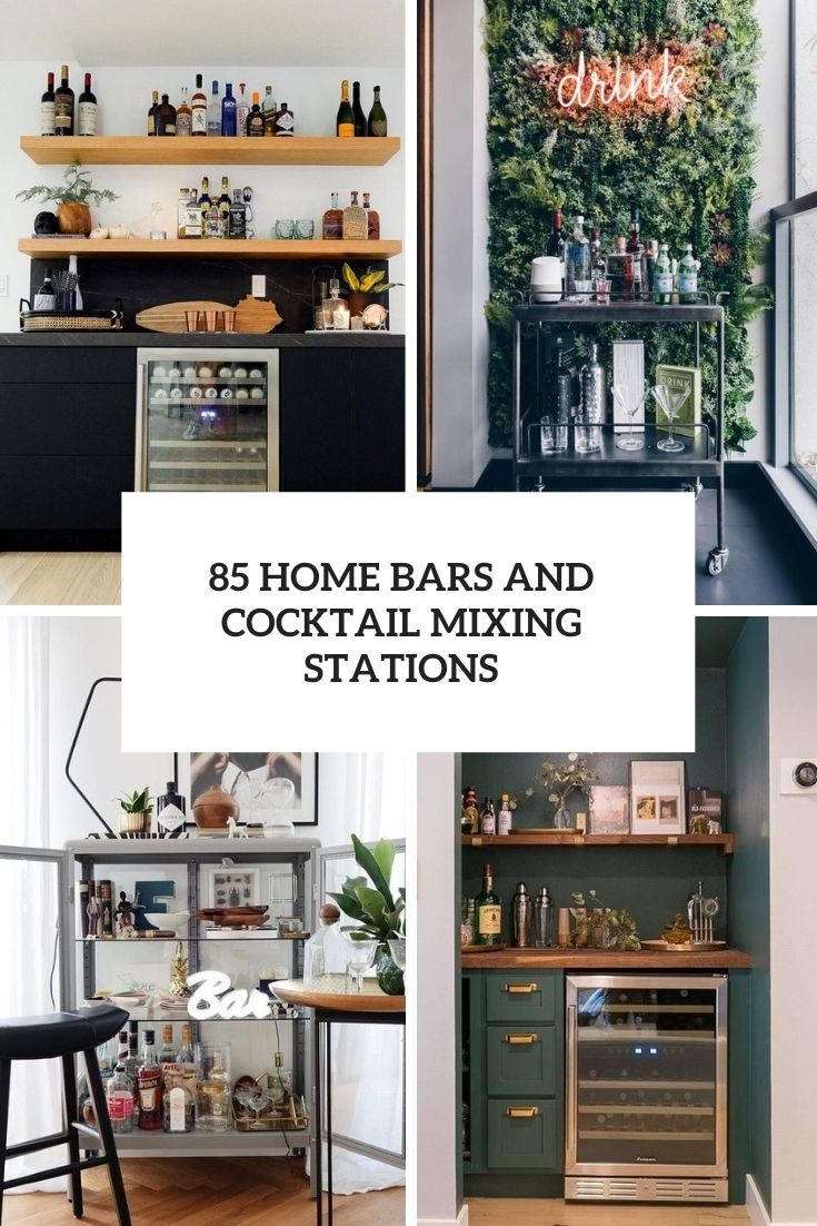 home bars and cocktail mixing stations cover