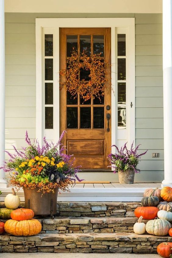 52 Cozy Thanksgiving Front Door Décor Ideas DigsDigs