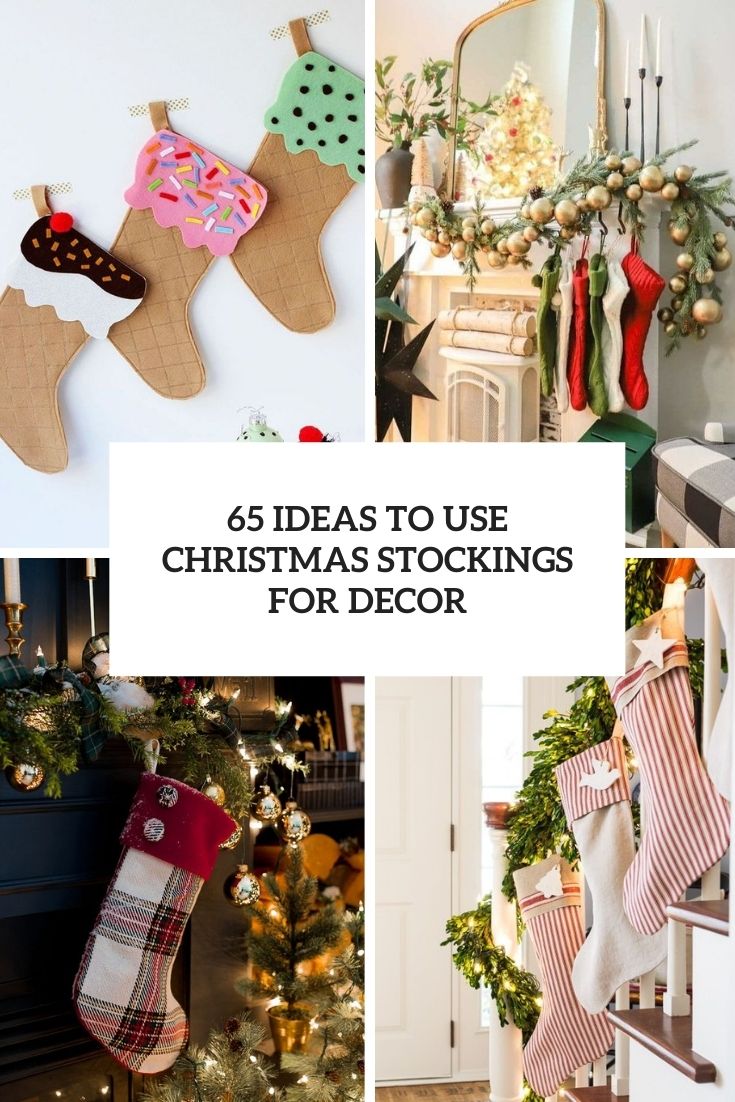 ideas to use christmas sotckings for decor cover