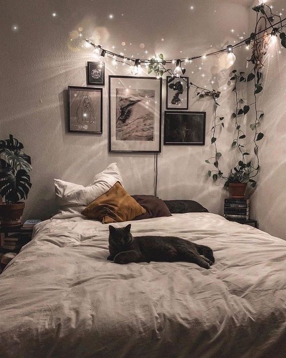 Inspiration for bedroom string lights