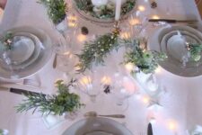 a lovely winter table decor idea