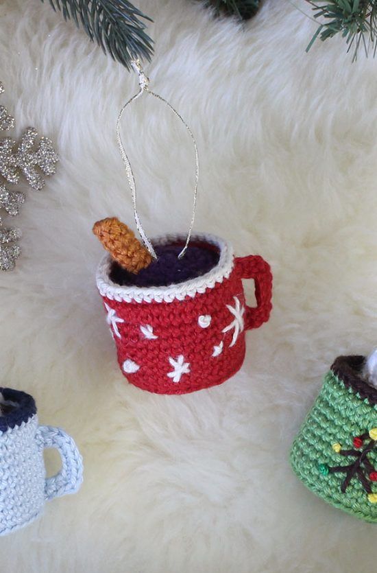 bright and pastel knit Christmas mugs are nice holiday ornaments are amazing for holidays and look very creative