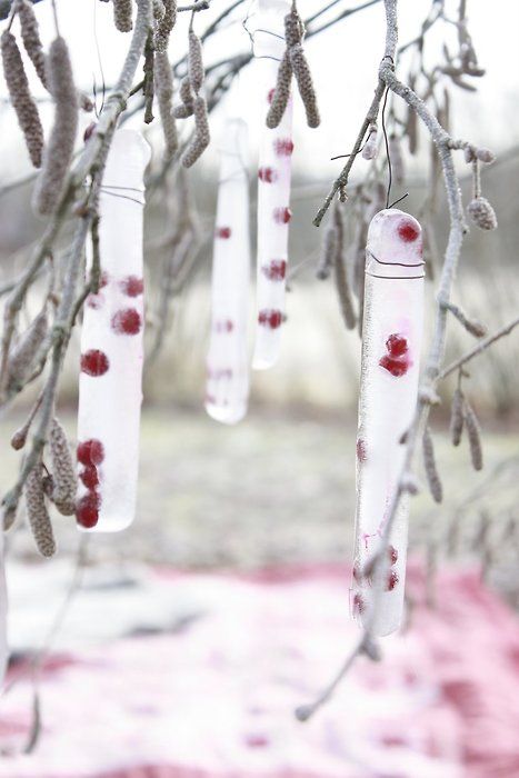 icicle ornaments with cranberries are great to style a tree or just an outdoor space, they can be a nice addition to any space