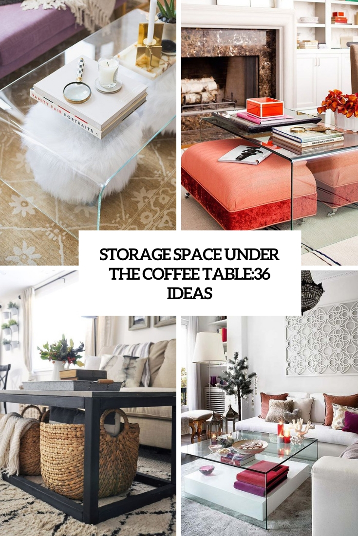 storage space under the coffee table 36 ideas cover