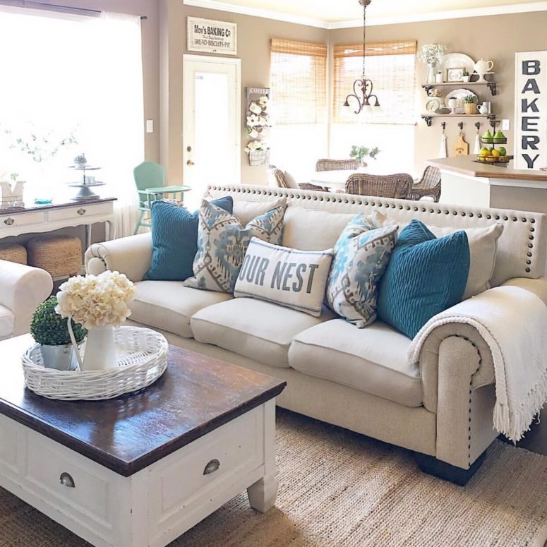 45 Comfy Farmhouse Living  Room  Designs  To Steal DigsDigs