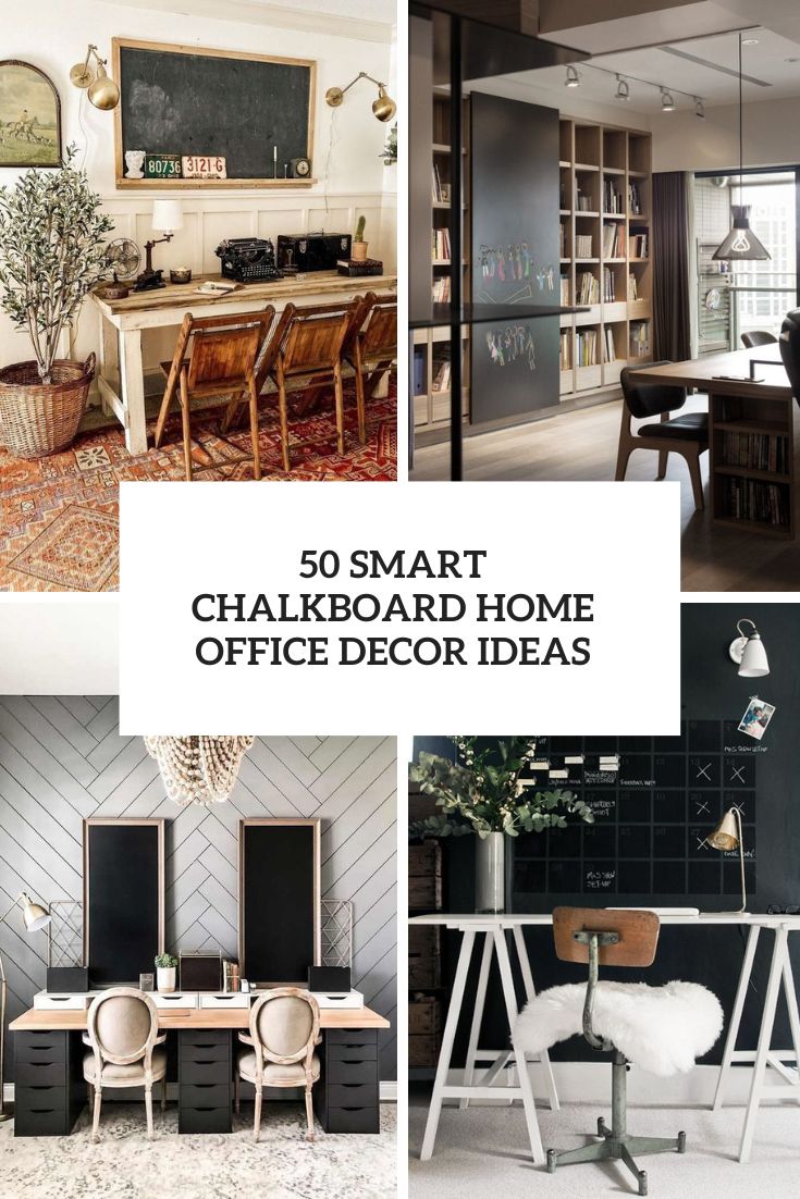 smart chalkboard home office decor ideas cover
