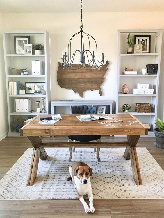 Work In Coziness 40 Farmhouse Home Office D cor Ideas DigsDigs