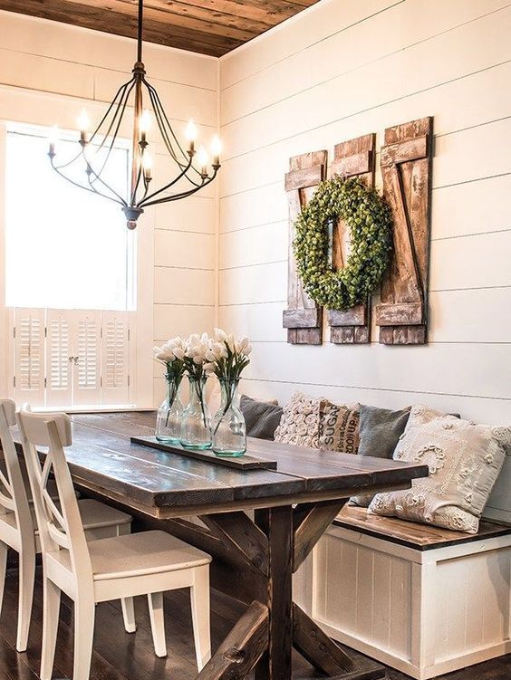 62 Farmhouse Dining Rooms And Zones To Get Inspired - Digsdigs