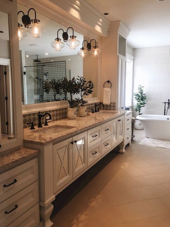 62 Cozy And Relaxing Farmhouse Bathroom Designs - DigsDigs