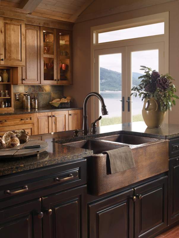 if you choose a copper farmhouse kitchen sink it would definitely stand out