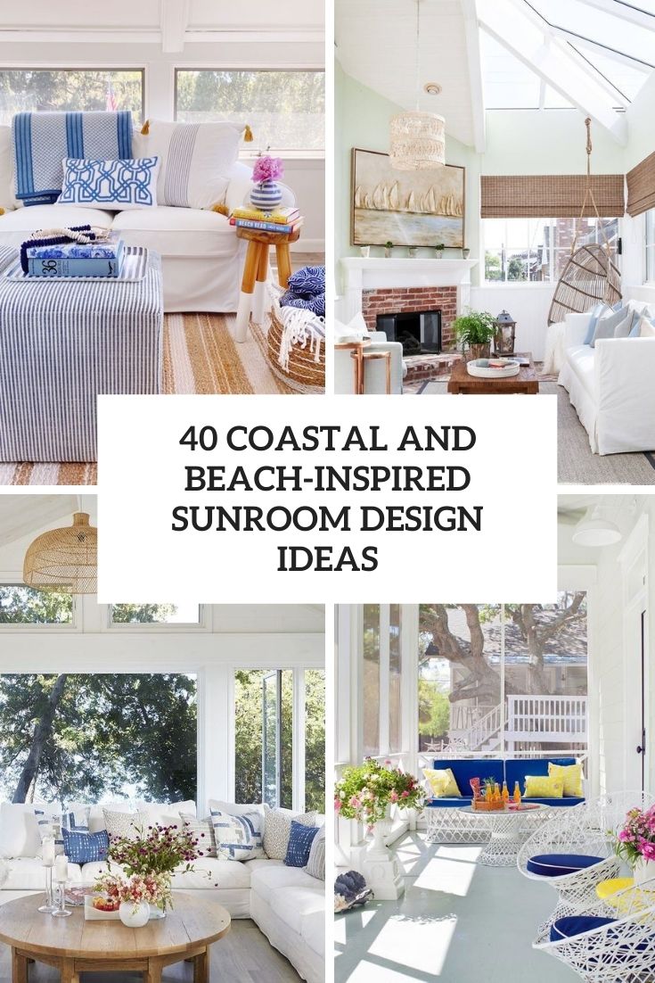 coastal and beach inspired sunroom design ideas cover