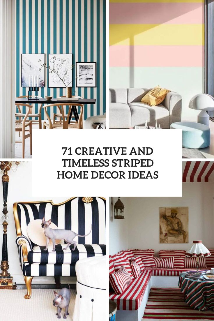 creative and timeless striped home decor ideas cover