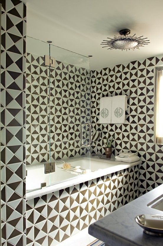 61 Modern Geometric Décor Ideas For Bathrooms DigsDigs