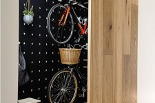 a smart storage pantry with pegboards